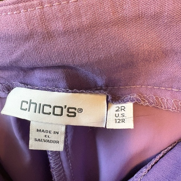 Chico's So Slimming Purple Ankle Pants - Picture 3 of 4